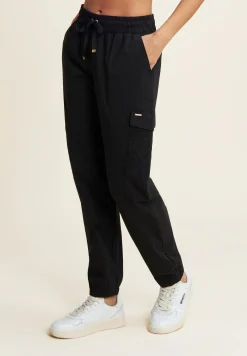 Freddy Pantaloni cargo in popeline con ricami Sangallo sulle tasche-Donna Pantaloni Sportivi|Tutti I Pantaloni