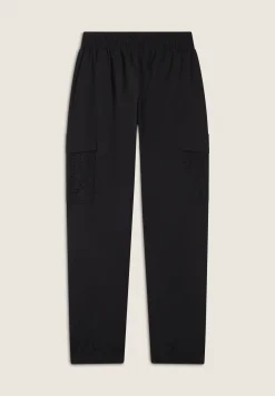 Freddy Pantaloni cargo in popeline con ricami Sangallo sulle tasche-Donna Pantaloni Sportivi|Tutti I Pantaloni