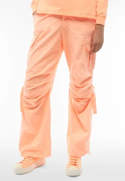 Freddy Pantaloni cargo in popeline con doppia coulisse-Donna Pantaloni Cargo|Pantaloni Sportivi