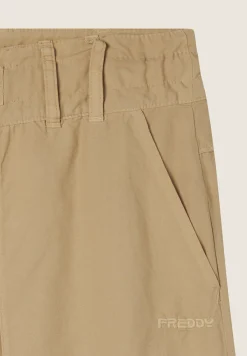 Freddy Pantaloni Cargo in popeline con fondo regolabile-Donna Pantaloni Cargo|Pantaloni Sportivi
