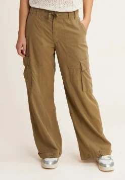 Freddy Pantaloni Cargo in Twill di Lyocell con fondo regolabile-Donna Pantaloni Cargo|Pantaloni Sportivi