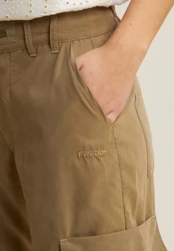 Freddy Pantaloni Cargo in Twill di Lyocell con fondo regolabile-Donna Pantaloni Cargo|Pantaloni Sportivi