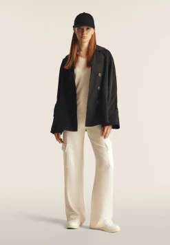 Freddy Pantaloni cargo wide leg in felpa di viscosa-Donna Pantaloni Cargo|Pantaloni Sportivi