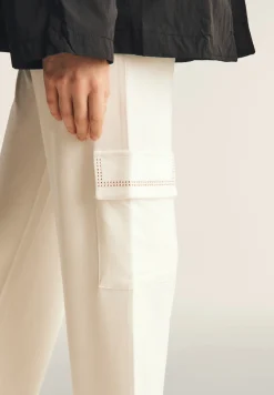 Freddy Pantaloni cargo wide leg in felpa di viscosa-Donna Pantaloni Cargo|Pantaloni Sportivi