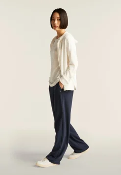 Freddy Pantaloni Comfort Fit con gamba dritta e Dettagli in Strass-Donna Pantaloni Sportivi