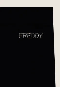 Freddy Pantaloni Comfort Fit con gamba dritta e Dettagli in Strass-Donna Pantaloni Sportivi