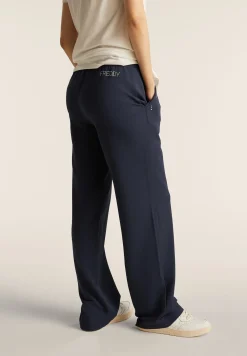 Freddy Pantaloni Comfort Fit con gamba dritta e Dettagli in Strass-Donna Pantaloni Sportivi