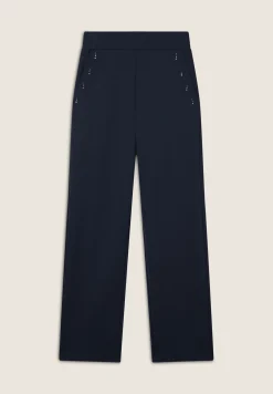 Freddy Pantaloni Comfort Fit con gamba dritta e Dettagli in Strass-Donna Pantaloni Sportivi