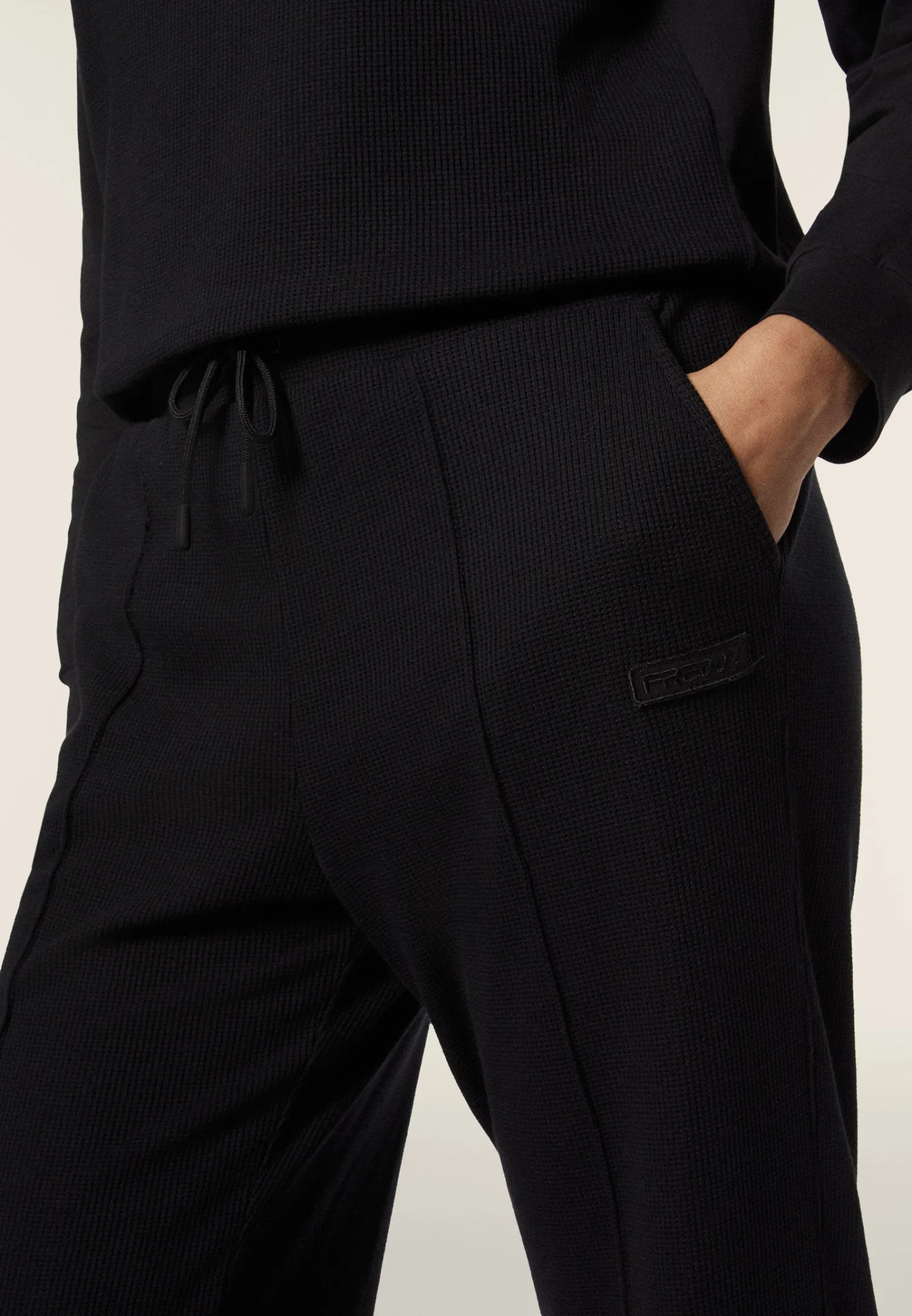 Freddy Pantaloni comfort fit da donna in tessuto jersey waffle-Donna Pantaloni Sportivi|Tutti I Pantaloni