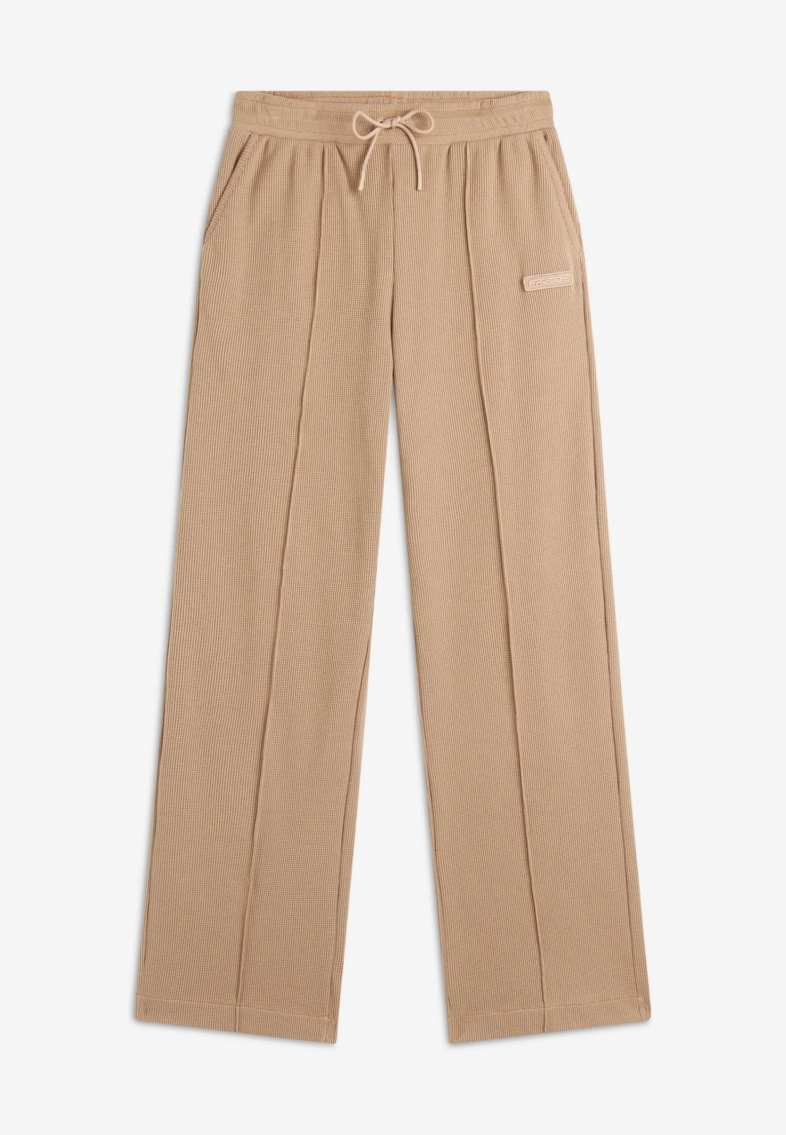 Freddy Pantaloni comfort fit da donna in tessuto jersey waffle-Donna Pantaloni Sportivi|Tutti I Pantaloni