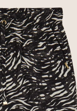 Freddy Pantaloni comfort in viscosa animalier con gamba ampia-Donna Pantaloni Sportivi|Tutti I Pantaloni