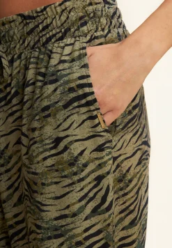 Freddy Pantaloni comfort in viscosa animalier con gamba ampia-Donna Pantaloni Sportivi|Tutti I Pantaloni