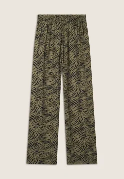 Freddy Pantaloni comfort in viscosa animalier con gamba ampia-Donna Pantaloni Sportivi|Tutti I Pantaloni