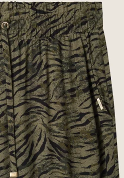 Freddy Pantaloni comfort in viscosa animalier con gamba ampia-Donna Pantaloni Sportivi|Tutti I Pantaloni