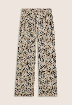 Freddy Pantaloni comfort in viscosa animalier con gamba ampia-Donna Pantaloni Sportivi|Tutti I Pantaloni