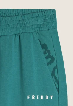 Freddy Pantaloni con elastico sul fondo e dettagli floreali-Donna Pilates|Ginnastica