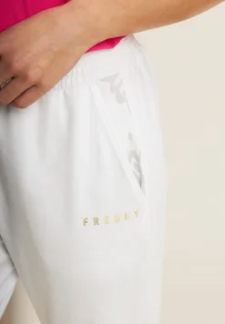 Freddy Pantaloni con elastico sul fondo e dettagli floreali-Donna Pilates|Ginnastica