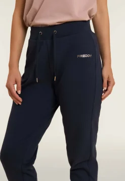 Freddy Pantaloni con polsino in costina e coulisse-Donna Pilates|Ginnastica
