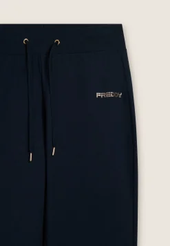 Freddy Pantaloni con polsino in costina e coulisse-Donna Pilates|Ginnastica