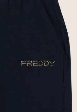 Freddy Pantaloni corsaro in jersey con logo perline-Donna Padel|Pilates