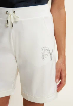 Freddy Pantaloni corti con Risvolto e Logo Strass-Donna Shorts