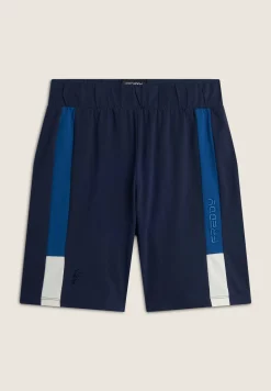 Freddy Pantaloni Corti da Uomo in Cotone con Inserto Bicolore-Uomo Shorts E Bermuda