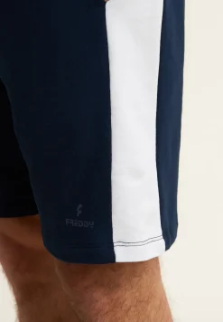 Freddy Pantaloni corti in French Terry con Dettagli a Contrasto-Uomo Shorts E Bermuda