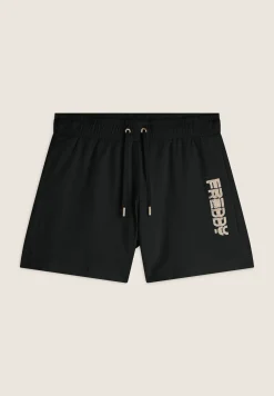 Freddy Pantaloni corti in jersey con grafica dorata-Donna Padel|Pilates