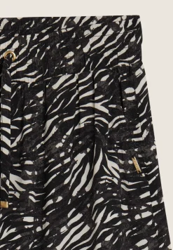 Freddy Pantaloni corti in viscosa animalier con vita elasticizzata-Donna Shorts|Tutti I Pantaloni