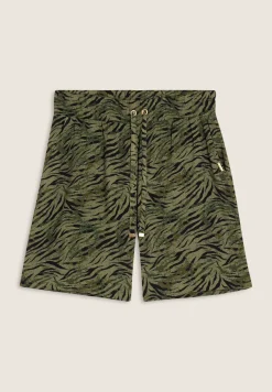 Freddy Pantaloni corti in viscosa animalier con vita elasticizzata-Donna Shorts|Tutti I Pantaloni