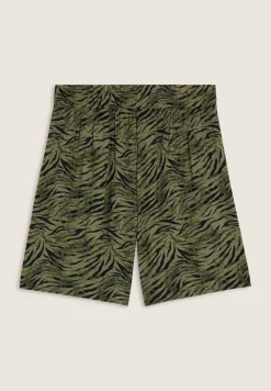 Freddy Pantaloni corti in viscosa animalier con vita elasticizzata-Donna Shorts|Tutti I Pantaloni