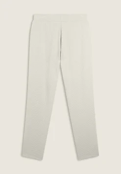 Freddy Pantaloni donna in felpa micro-trecce con fondo dritto-Donna Pantaloni Sportivi