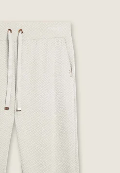 Freddy Pantaloni donna in felpa micro-trecce con fondo dritto-Donna Pantaloni Sportivi