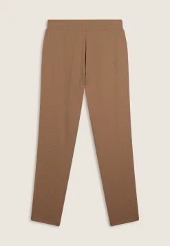 Freddy Pantaloni donna in felpa micro-trecce con fondo dritto-Donna Pantaloni Sportivi