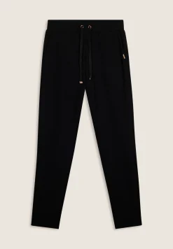 Freddy Pantaloni donna in felpa micro-trecce con fondo dritto-Donna Pantaloni Sportivi