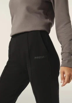 Freddy Pantaloni donna in felpa garzata con impuntura centrale-Donna Pilates|Ginnastica