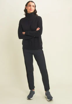 Freddy Pantaloni donna in felpa modal con banda a trecce-Donna Pantaloni Sportivi