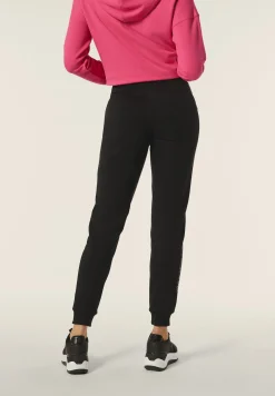 Freddy Pantaloni donna in felpa garzata con logo floreale sul fondo-Donna Pilates|Ginnastica