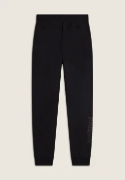 Freddy Pantaloni donna in felpa garzata con logo floreale sul fondo-Donna Pilates|Ginnastica