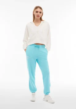 Freddy Pantaloni donna in french terry con stampa sul fianco-Donna Pantaloni Sportivi|Tutti I Pantaloni