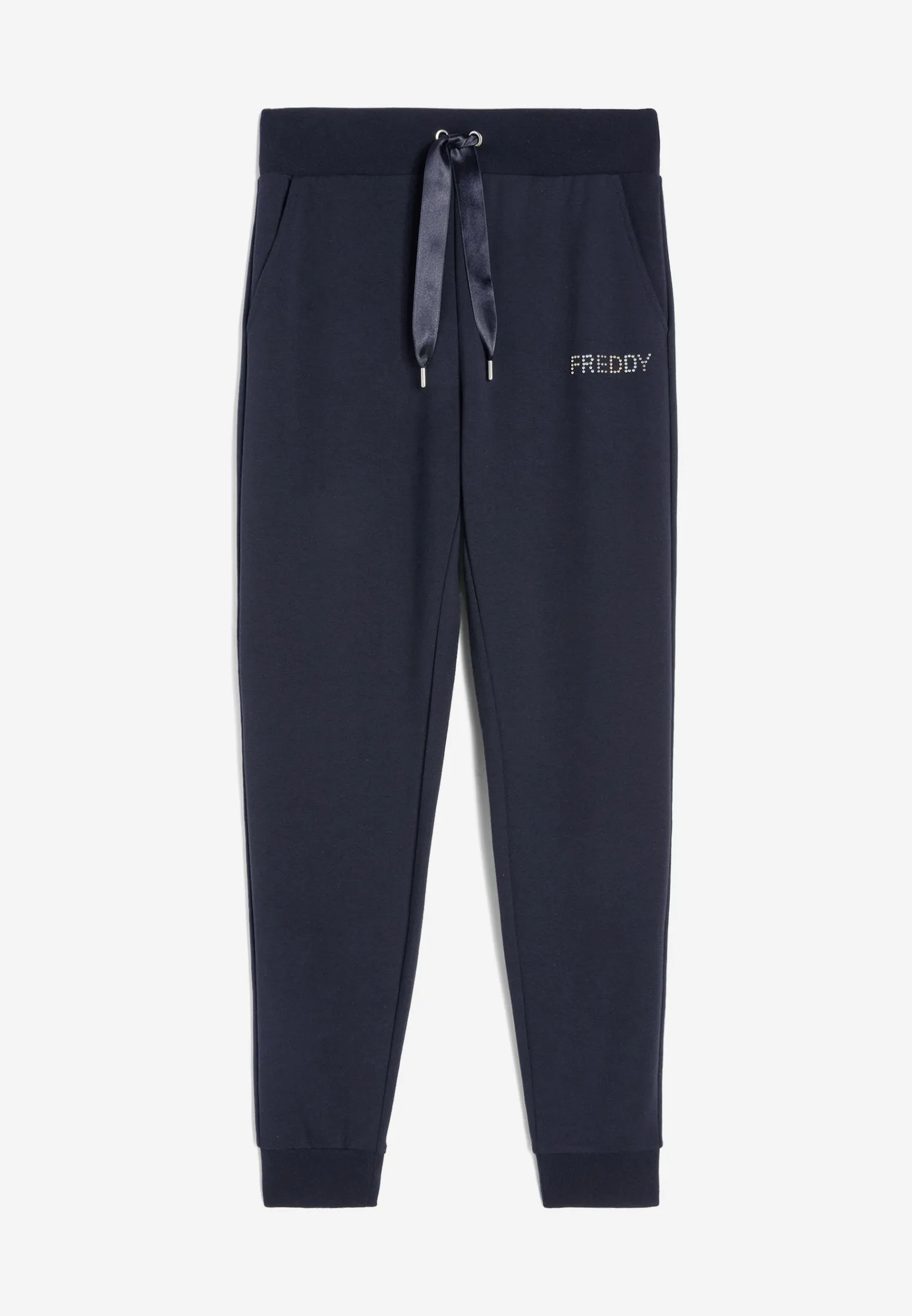 Freddy Pantaloni donna in french terry modal con fondo a polsino-Donna Ginnastica|Pantaloni Sportivi