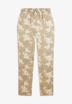 Freddy Pantaloni donna in satin di viscosa a fantasia tropical-Donna Tutti I Pantaloni|Pantaloni Sportivi