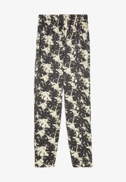 Freddy Pantaloni donna in satin di viscosa a fantasia tropical-Donna Tutti I Pantaloni|Pantaloni Sportivi