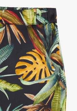 Freddy Pantaloni donna in satin di viscosa a fantasia tropical-Donna Tutti I Pantaloni|Pantaloni Sportivi