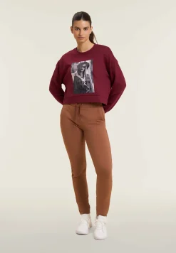 Freddy Pantaloni donna regular morbidi con dettagli micro-trecce-Donna Pantaloni Sportivi