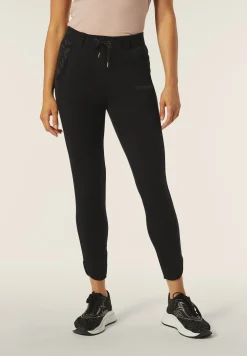 Freddy Pantaloni donna slim fit in felpa con apertura sul fondo-Donna Pilates|Ginnastica