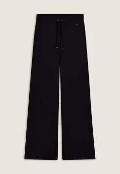 Freddy Pantaloni donna wide leg con dettagli micro-trecce-Donna Pantaloni Sportivi