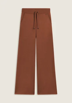 Freddy Pantaloni donna wide leg con dettagli micro-trecce-Donna Pantaloni Sportivi
