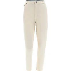 Freddy Pantaloni BLACK 7/8 vita alta tessuto navetta beige-Donna Jeans E Pantaloni|Tutti I Pantaloni
