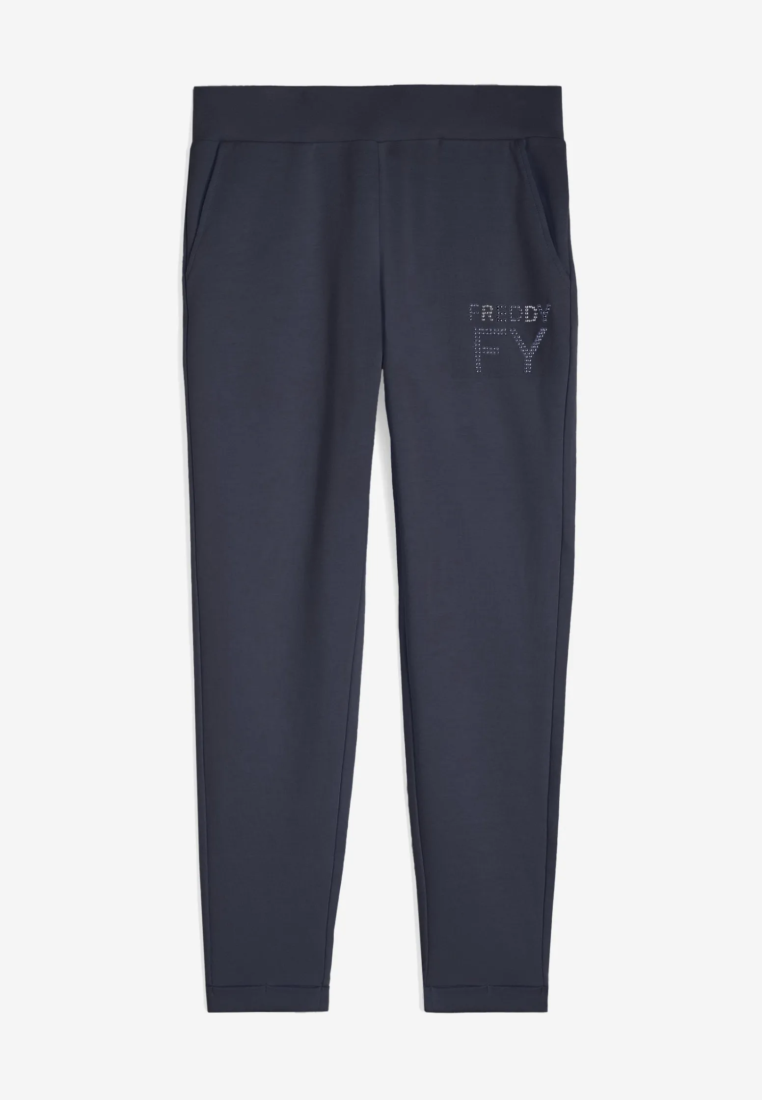 Freddy Pantaloni in french terry modal 7/8 con risvolto sul fondo-Donna Ginnastica|Pantaloni Sportivi